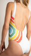 Maillot de bain 1 pièce nageur dos plongeant - Sunset