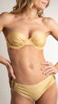 Maillot de bain bandeau coque avec armautres - Metalic