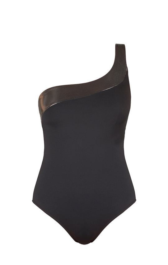 Maillot de bain 1 pièce asymétrique - Lamé