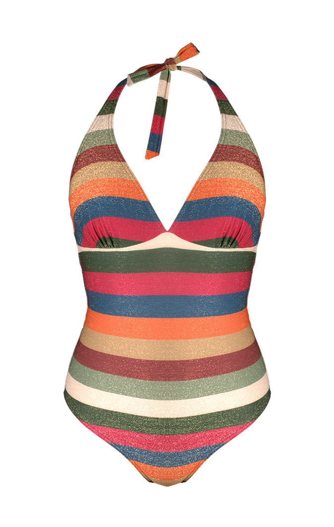 Maillot de bain 1 pièce foulard dos en V - Serena