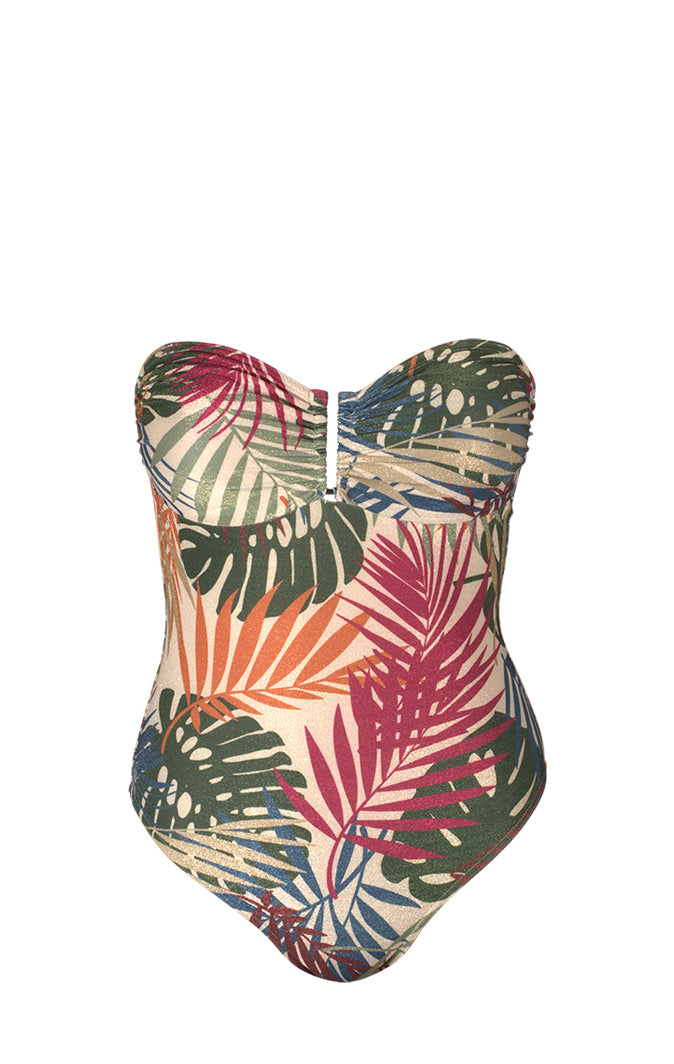Maillot de bain 1 pièce bustier avec bijou - Valéria