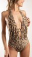 Maillot de bain 1 pièce foulard avec bijou - Feline