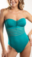 Maillot de bain 1 pièce bustier avec bijou - Essentiel