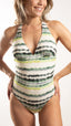 Maillot de bain 1 pièce foulard dos en V - Anaya