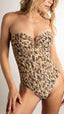 Maillot de bain 1 pièce bustier avec bijou - Feline