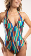 Maillot de bain 1 pièce foulard dos en V - Tamarin