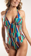 Maillot de bain 1 pièce foulard dos en V - Tamarin