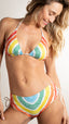 Culotte shorty de bain à cordons - Sunset