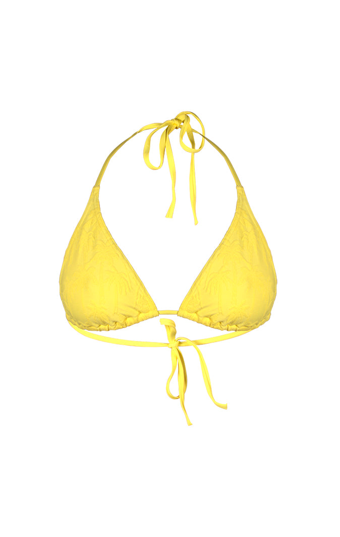 Haut de Maillot de bain triangle coulissant - Palmier