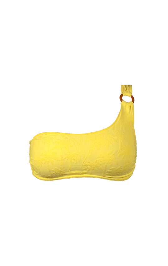 Haut de Maillot de bain bandeau asymétrique - Palmier