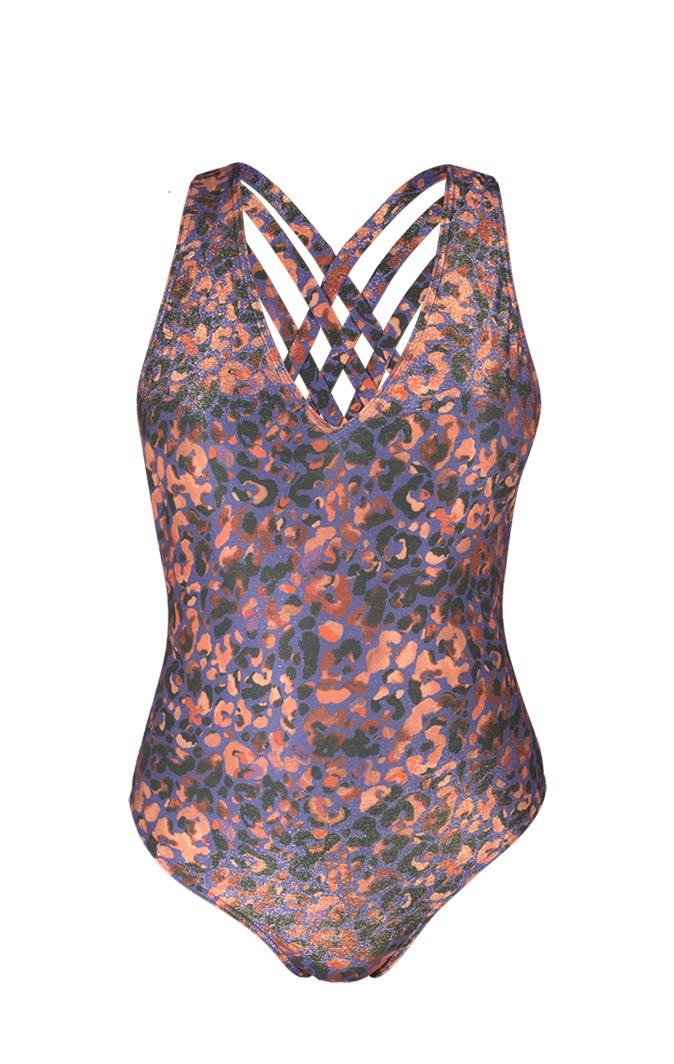 Maillot de bain 1 pièce triangle dos croisé - Saveria