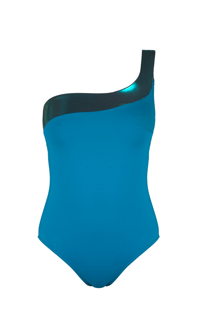 Maillot de bain 1 pièce asymétrique - Lamé