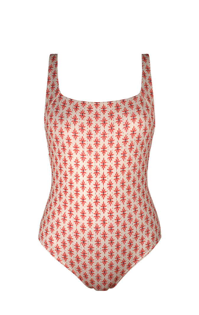 Maillot de bain 1 pièce décolleté carré - Rosa