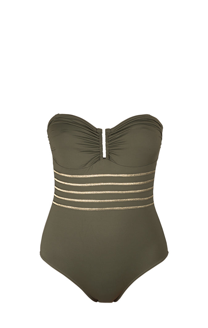 Maillot de bain pièce bustier avec bijou Essentiel Maillot