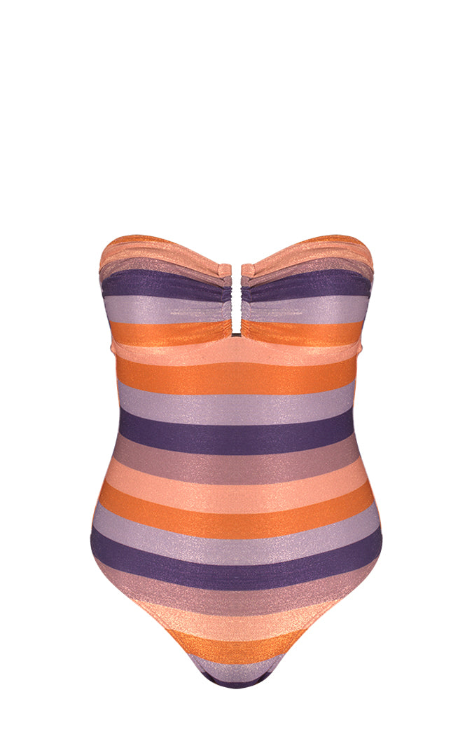 Maillot de bain 1 pièce bustier avec bijou - Serena