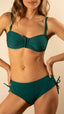 Culotte shorty de bain à cordons - Eucalyptus